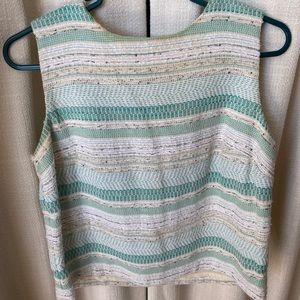 Light blue structured tank top